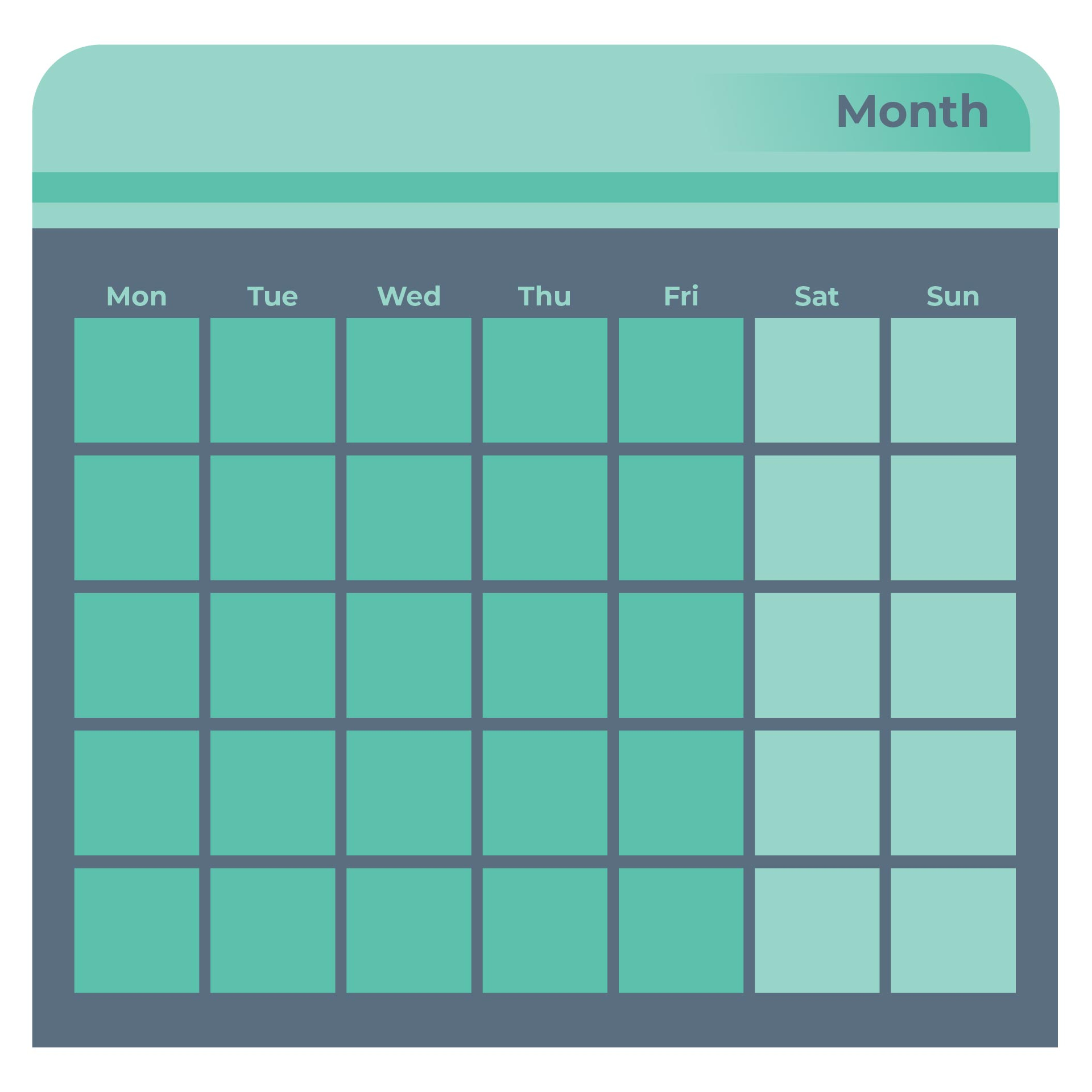 10 Best Monday Through Friday Planner Printable Free Monthly Templates Starting Monday