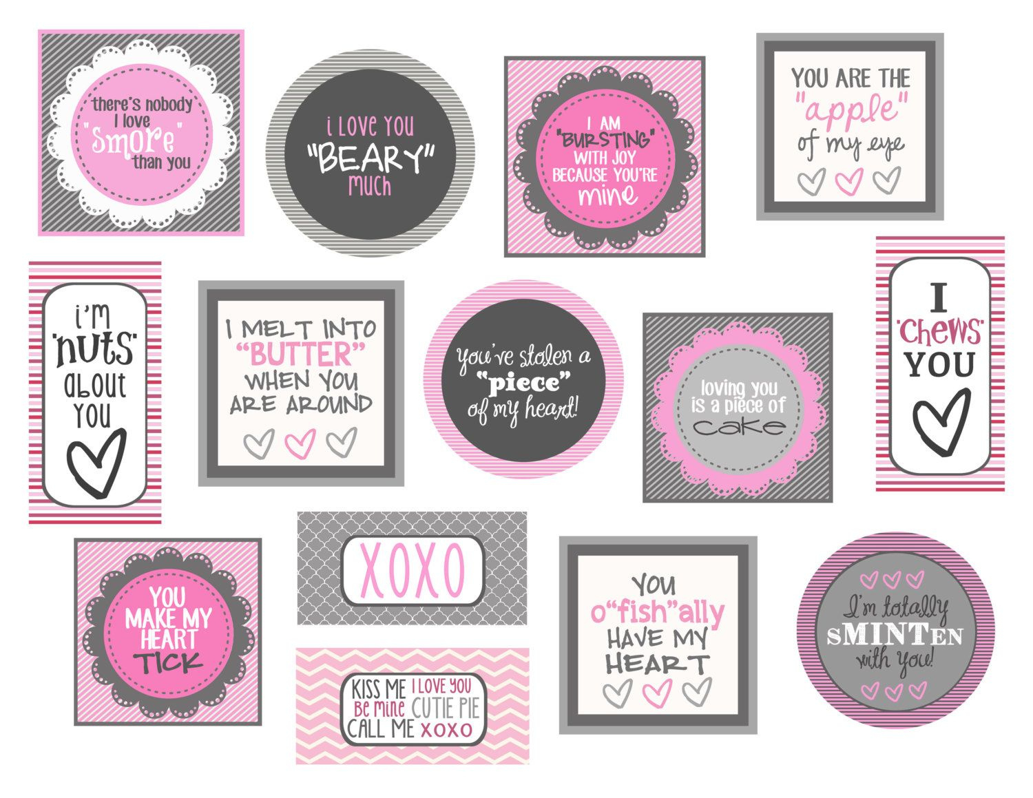 14 Days Of Valentine&#039;S Day Countdown Printable Tags By 14 Day Countdown Templates