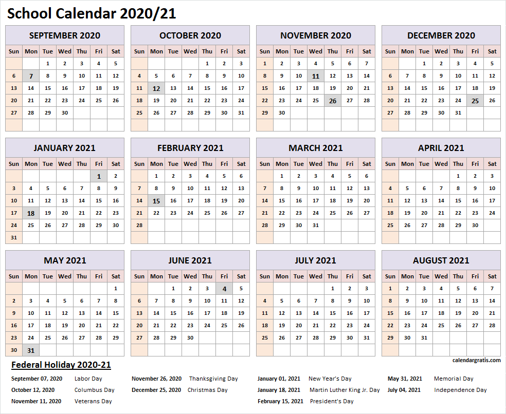 20+ Public Holidays 2021 - Free Download Printable Blank Calendar School Term