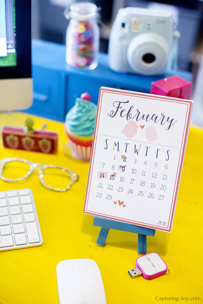2018 Desk Calendar - Capturing Joy With Kristen Duke Free Printable Desk Calendar