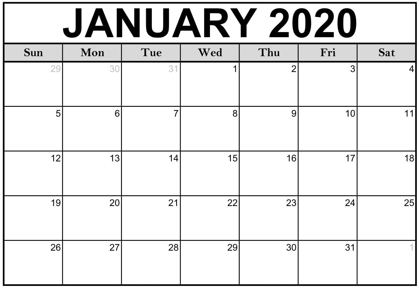 2020 Calendar You Can Edit | Calendar Printables Free Free Monthly Calendars That Can Be Edited