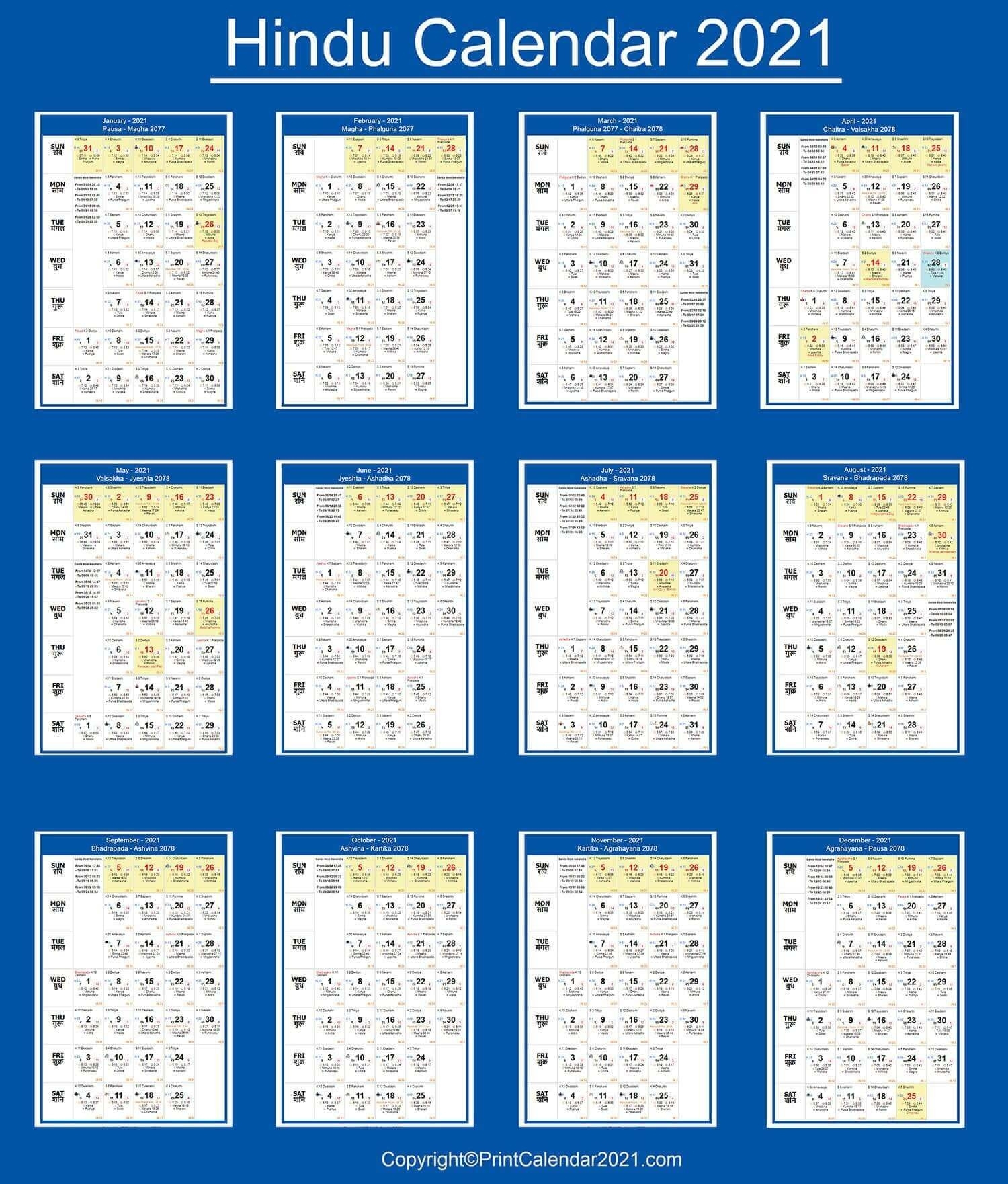 2021 Panchang Pdf | Month Calendar Printable Monthly The Hindu Nov 2022