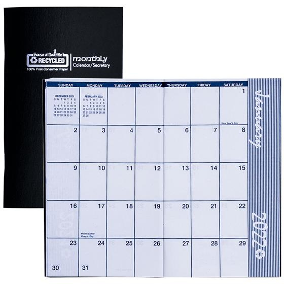 2022 240-02 Hod24002 House Of Doolittle Monthly Pocket Free Printable 4 X 6 Monthly Calendar