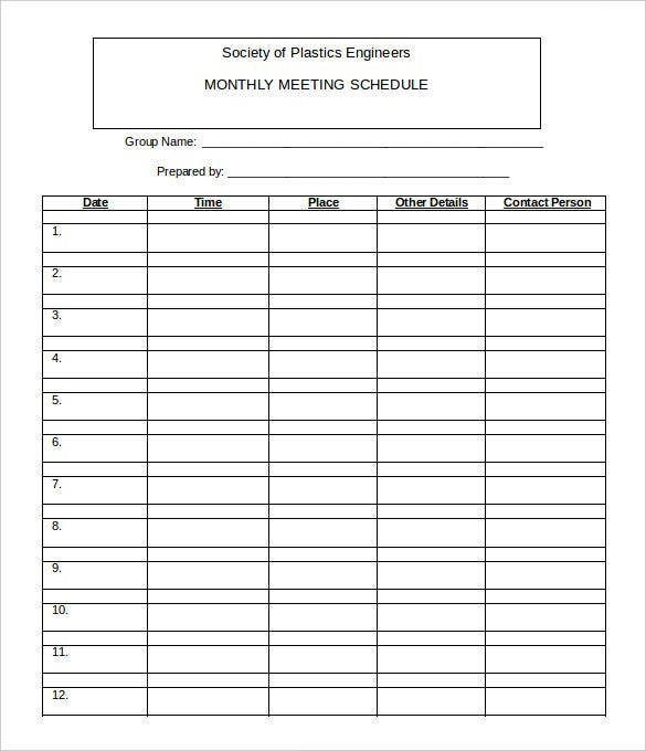 22+ Monthly Work Schedule Templates - Pdf, Docs | Free Employee Monthly Schedule Template Free