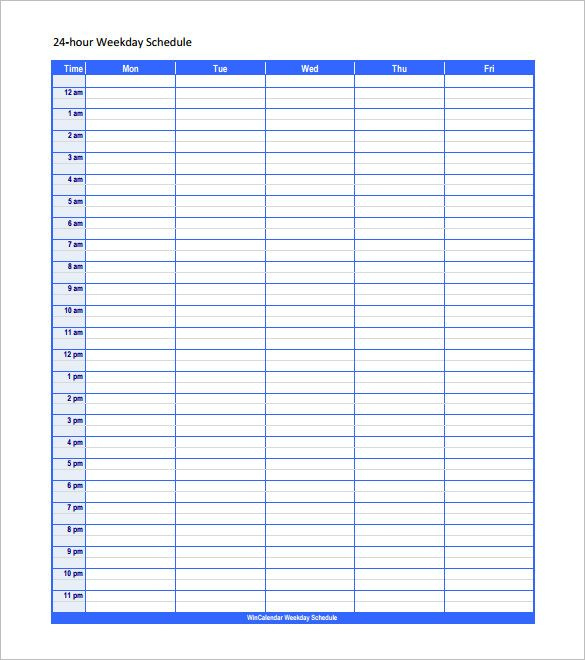 24 Hour Employee Schedule Template | Schedule Templates 24 Hour Template Planner