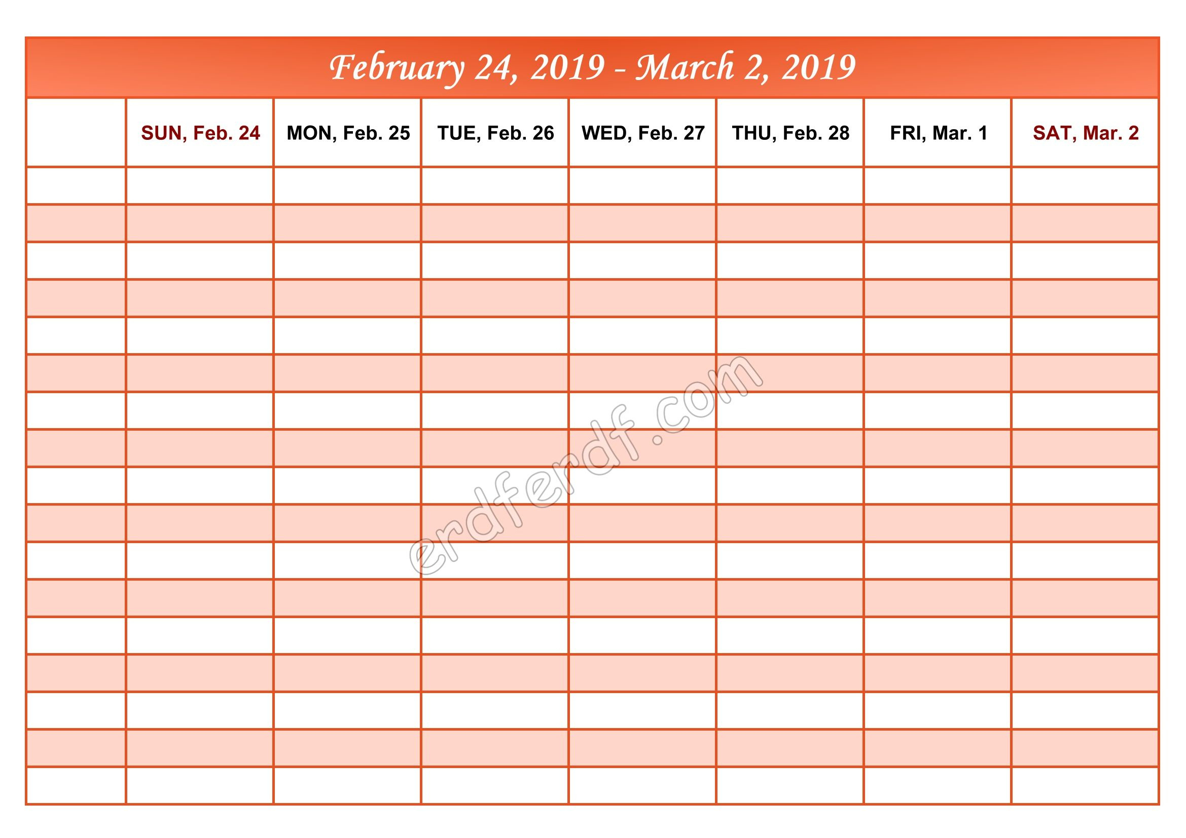 3 March Printable Calendar 2019 Weekly Month By Month 3 Week Calendar Printable