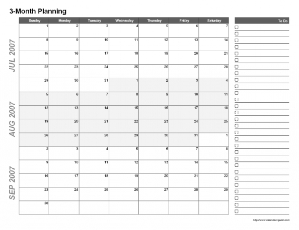 3 Month Blank Calendar Template | Printable Calendar 3 Month In View Calendars