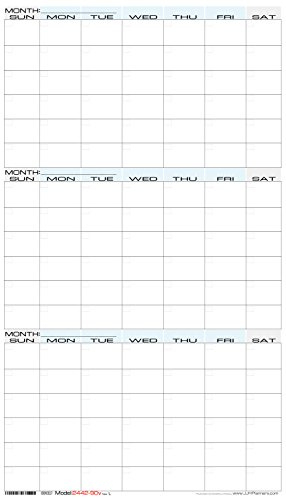 3 Month Wall Calendar - 24″ X 42″ Extra Large Wet Erase 3 Month In View Calendars