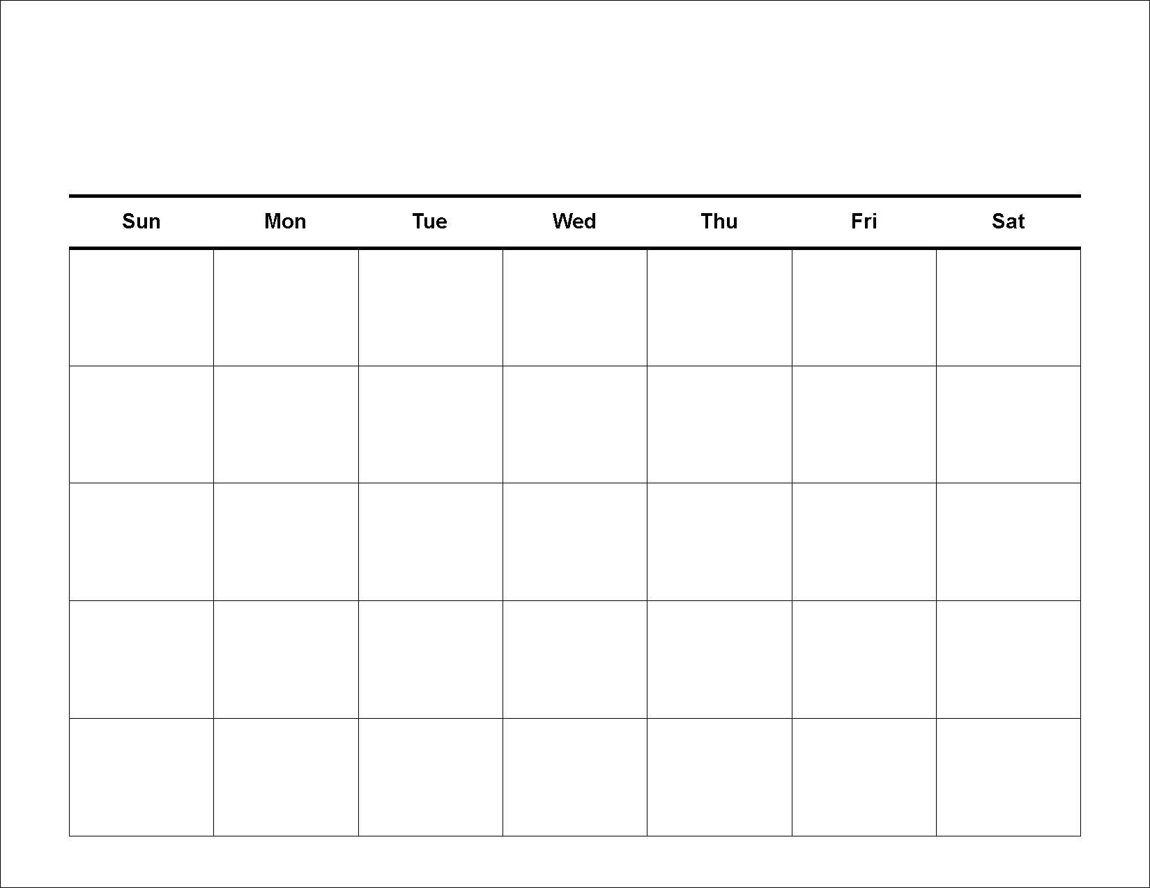 30 Day Blank Calendar Template 2 Week Blank Calendar Free Printable Blank Calendar Grid