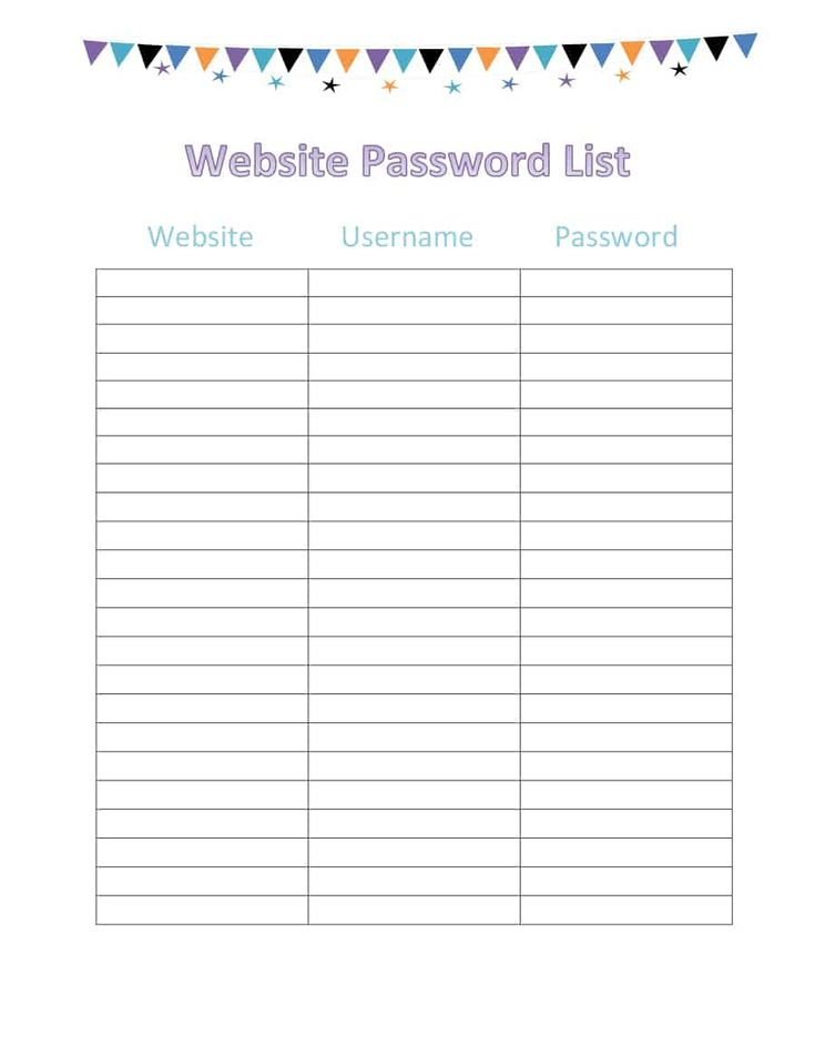 39 Best Password List Templates (Word, Excel &amp; Pdf) ᐅ With 26 Blank Weekly Calendar Templates Pdf Excel Word ᐅ