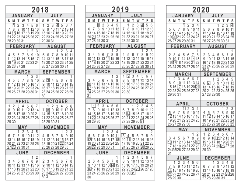 5 Year Calendar Printable :-Free Calendar Template Printable 5 Year Calendar