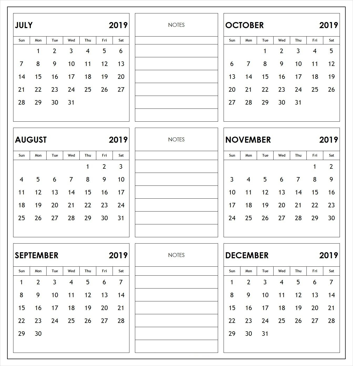 6 Month Non Downloadable Printable Calendar | Example Triangle 6 Month To View Calender