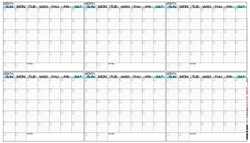 6 Month Wall Calendar - Laminated Horizontal Planner 2442 How To Get A 6 Month Calendar Wod