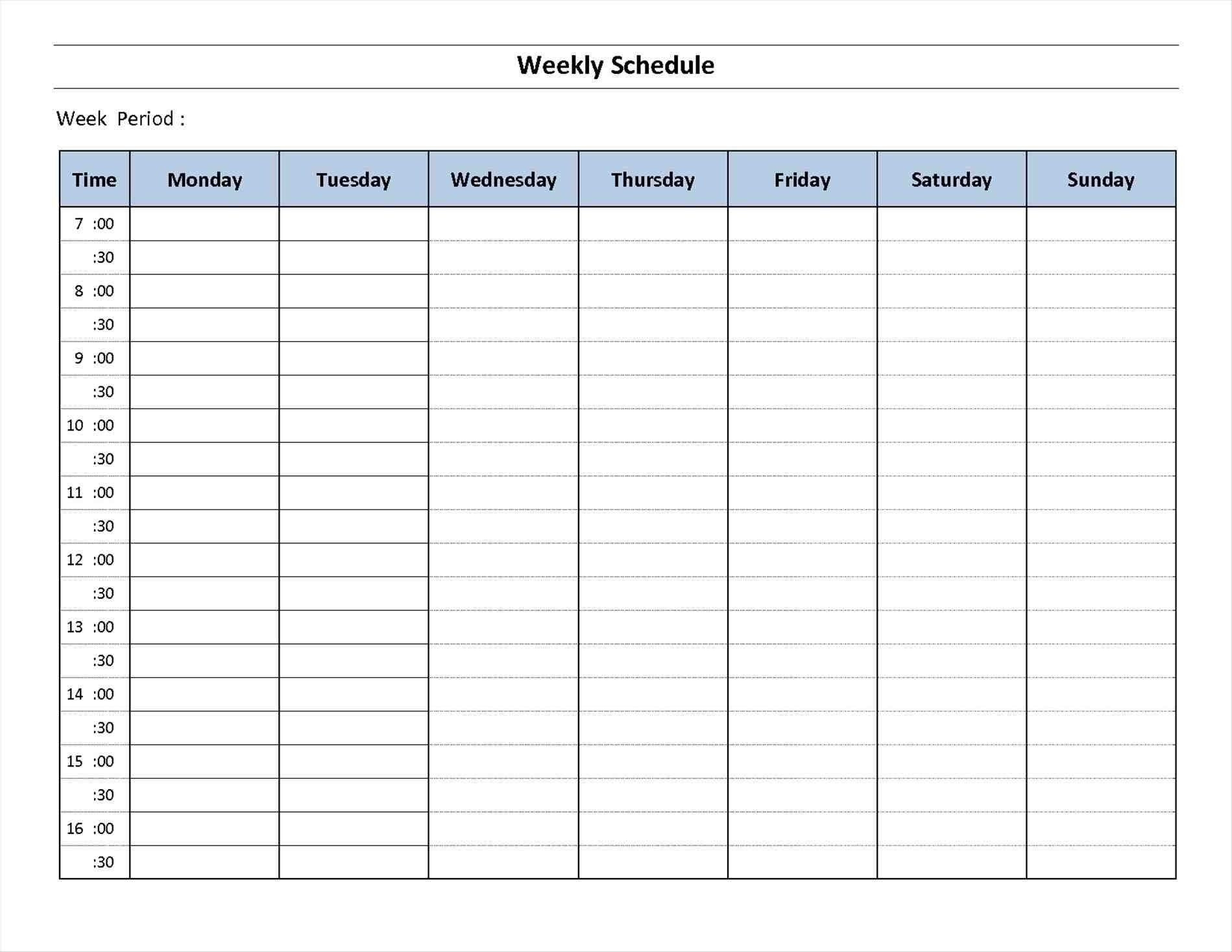 7 Day Week Calendar Printable | Template Calendar Time And Date Calendars Printable