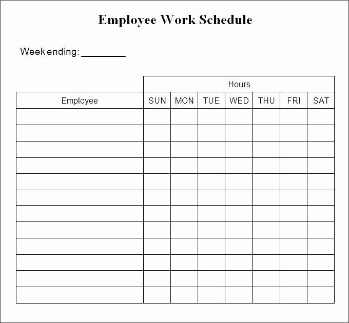 7 Day Work Schedule Template Lovely 7 Day Work Week 24Hr 7 Day Timetable