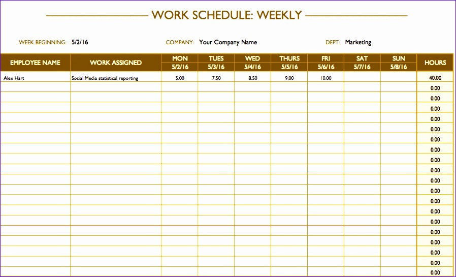 7 Excel 24 Hour Schedule Template - Excel Templates 7 Day 24 Hour Schedule