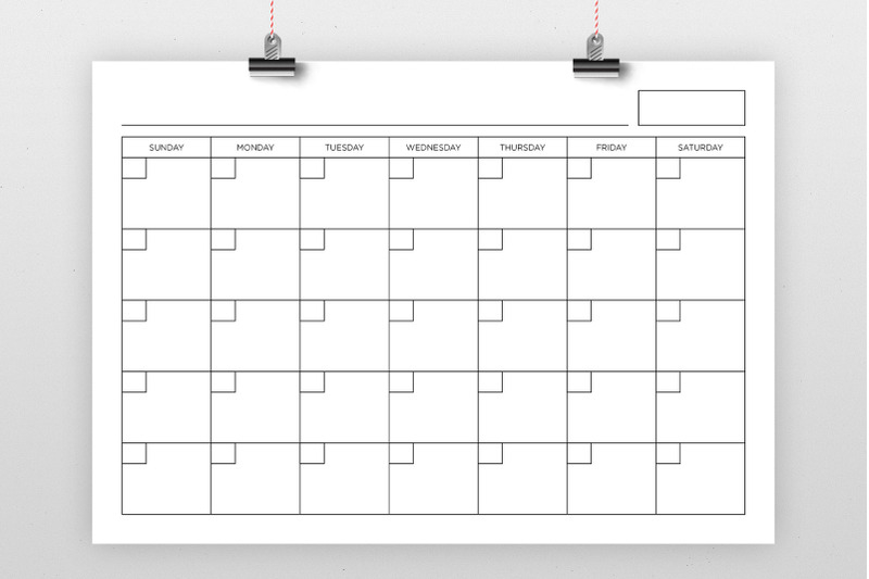 A4 Blank Calendar Page Template By Running With Foxes Printing Calendar From Tablet