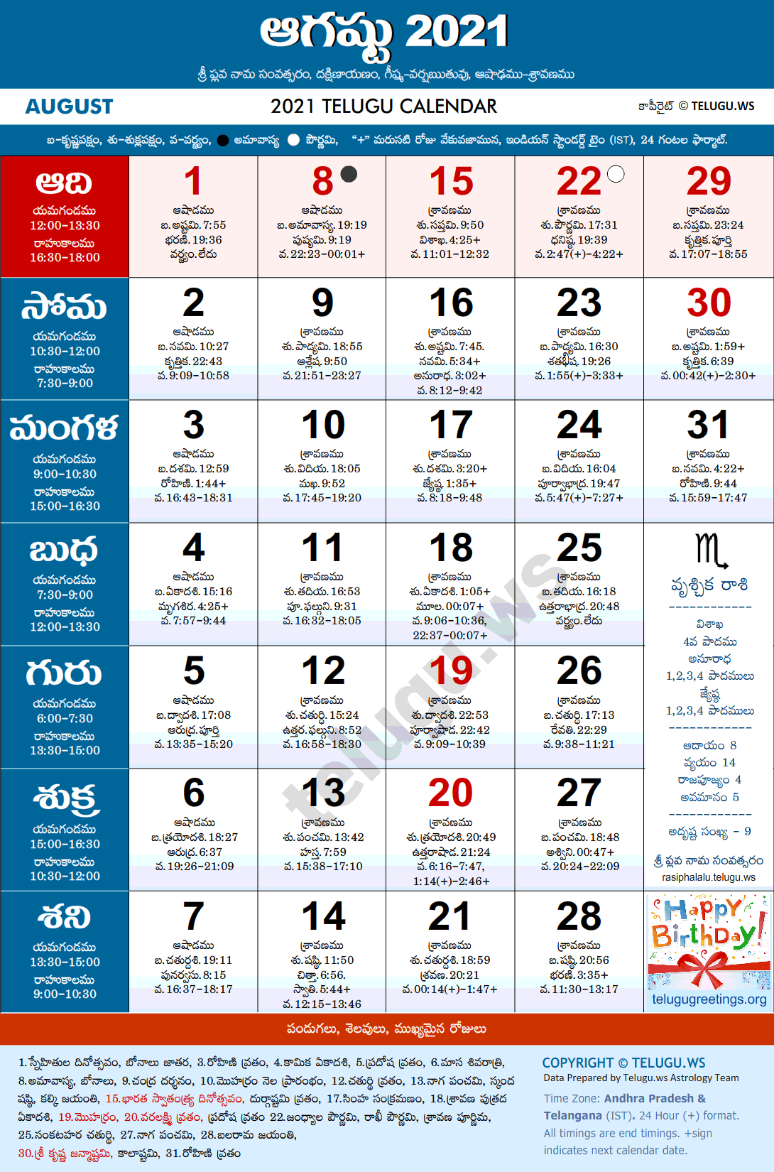 April 2021 April Telugu Calendar : Telugu Calendar 2021 Telugu Calendar Template Printable