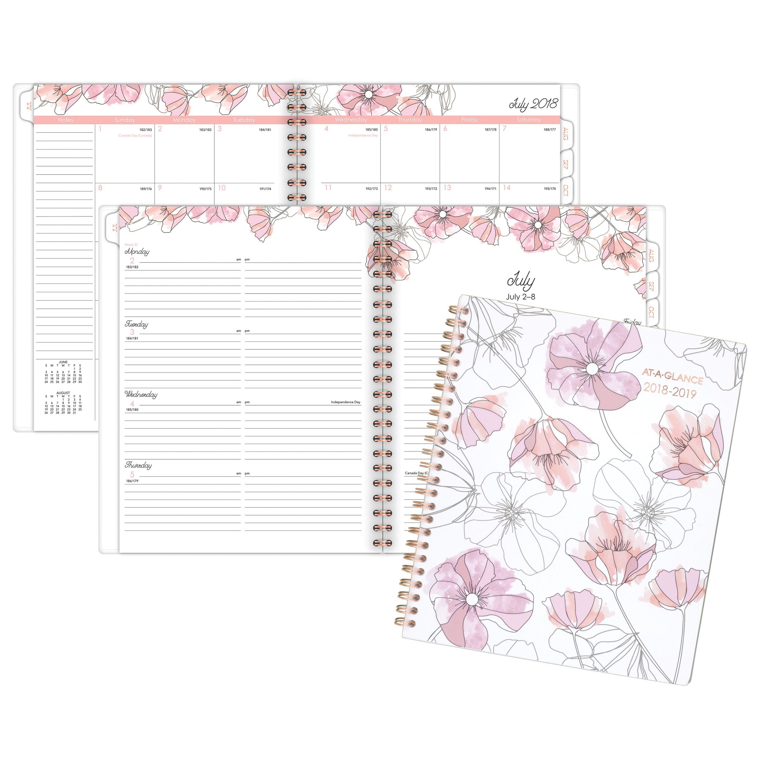 At-A-Glance® Blush Weekly/Monthly Planner, 12 Months (1041 Month At A Glance