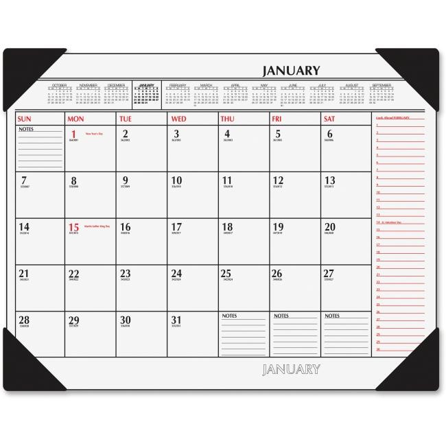 At-A-Glance Two-Color Monthly Desk Pad Calendar, 22 X 17 Month At A Glance Calendar