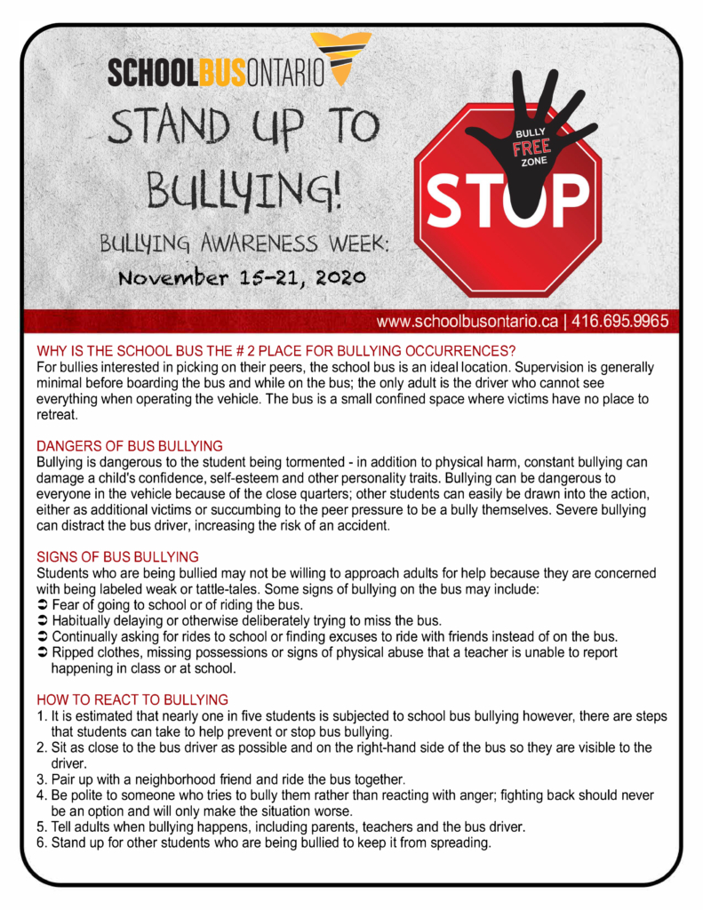 Bullying Awareness And Prevention Week - Nov 15 - 21, 2020 How Many Weeks Are In November