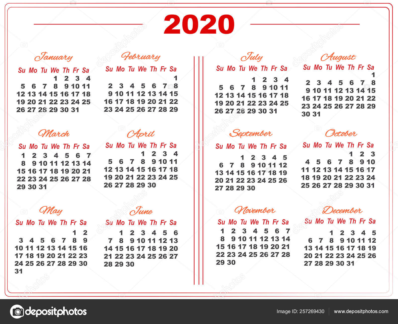 Calendar 2020 3 Columns | Calendar Printables Free Templates Free Printable Column Calendar