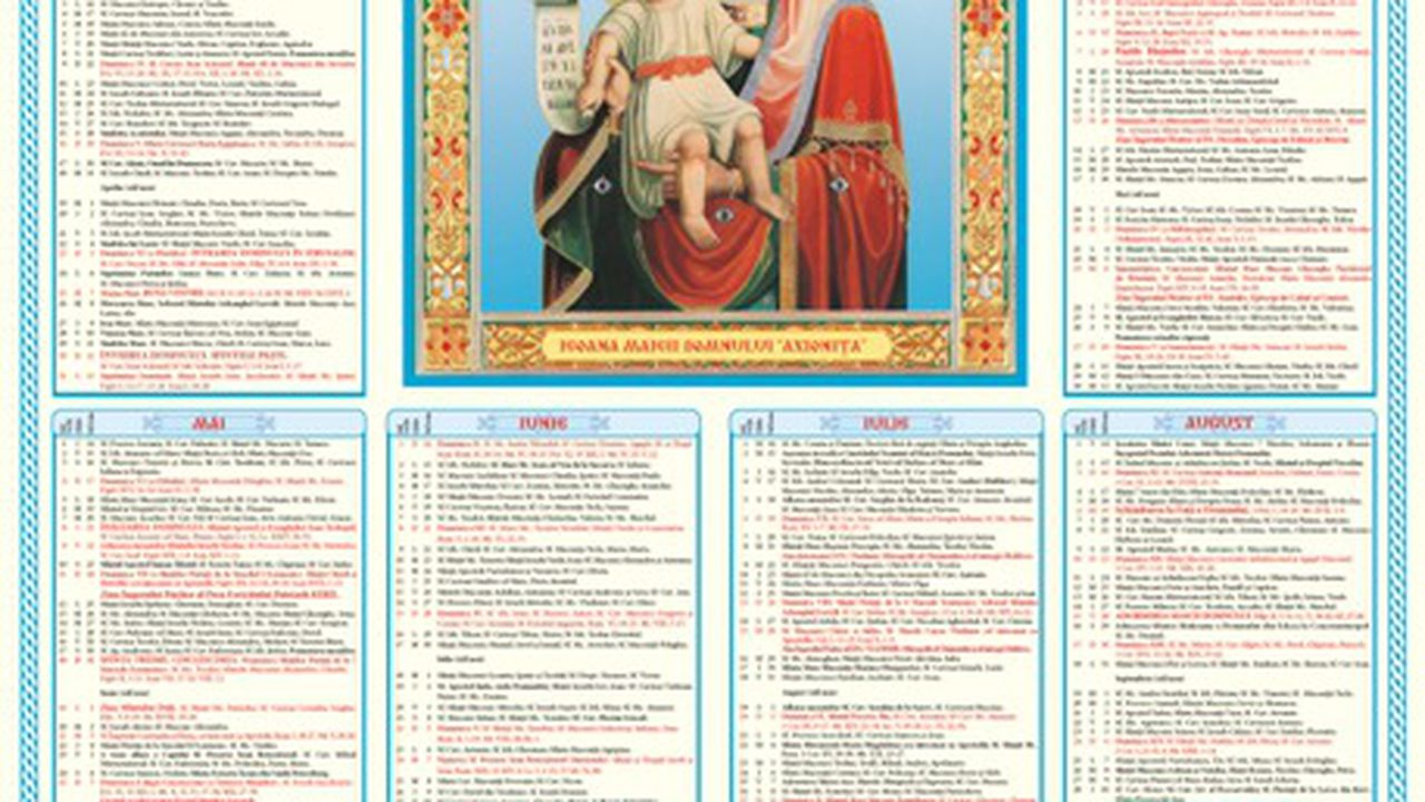 Calendar Ortodox 2015: Când Pică Marile Sărbători Calendar Crestin Ortodox Pdf