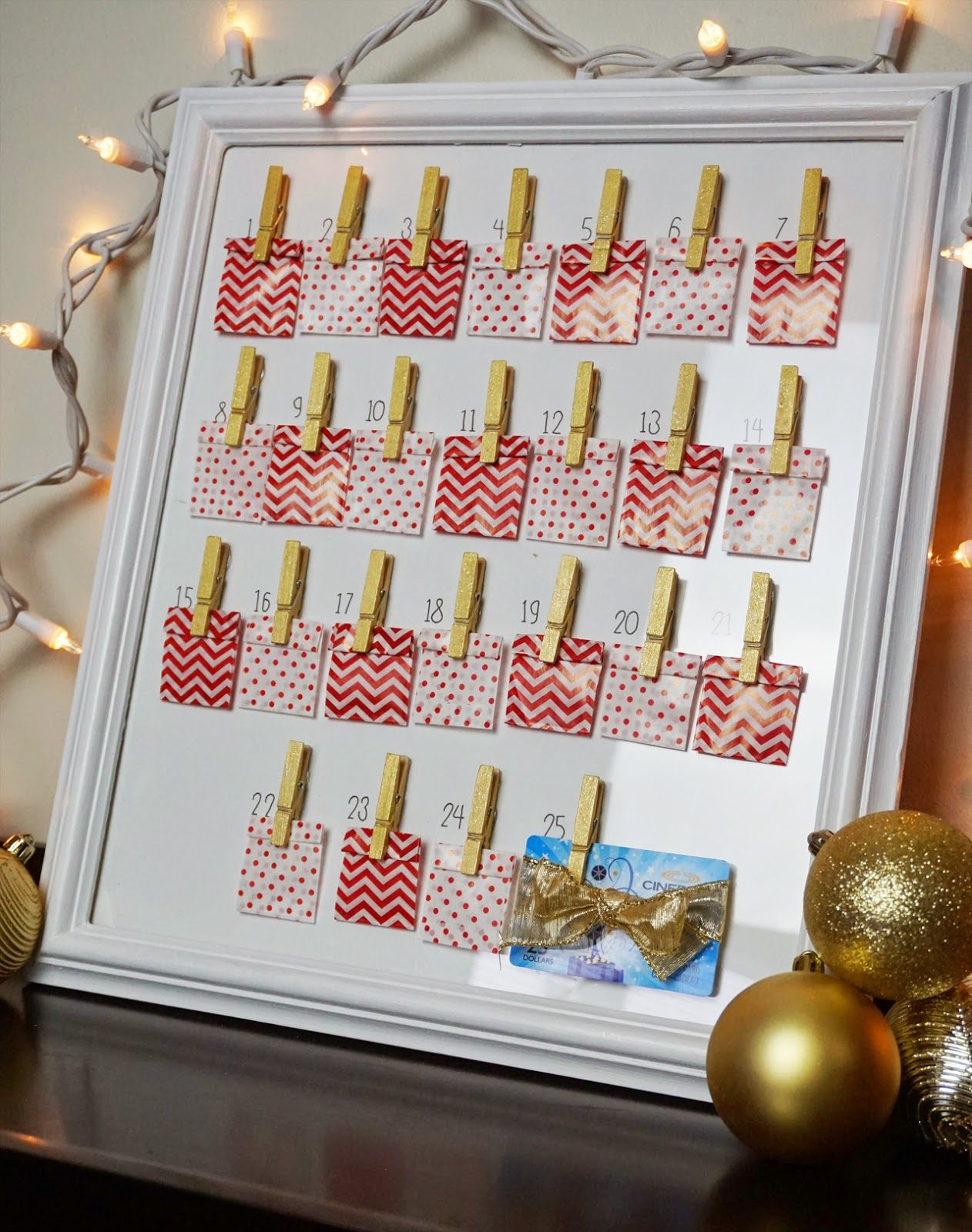 Christmas Countdown (Advent) Calendar Diy From Thediydiary App Xmas Candar For Xmas Count Down