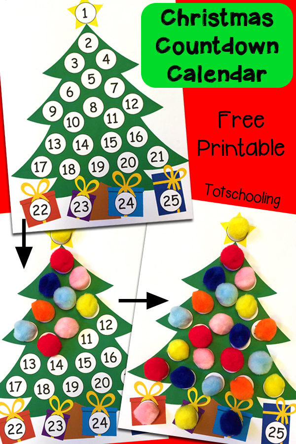 Christmas Countdown Printable Advent Calendar Printable Countdown Calendar Free