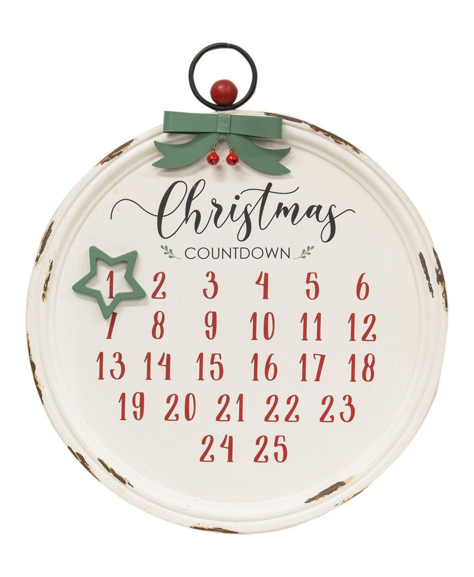 Col House Designs - Wholesale| Distressed Christmas Bulb 32 Day Countdown Calendar
