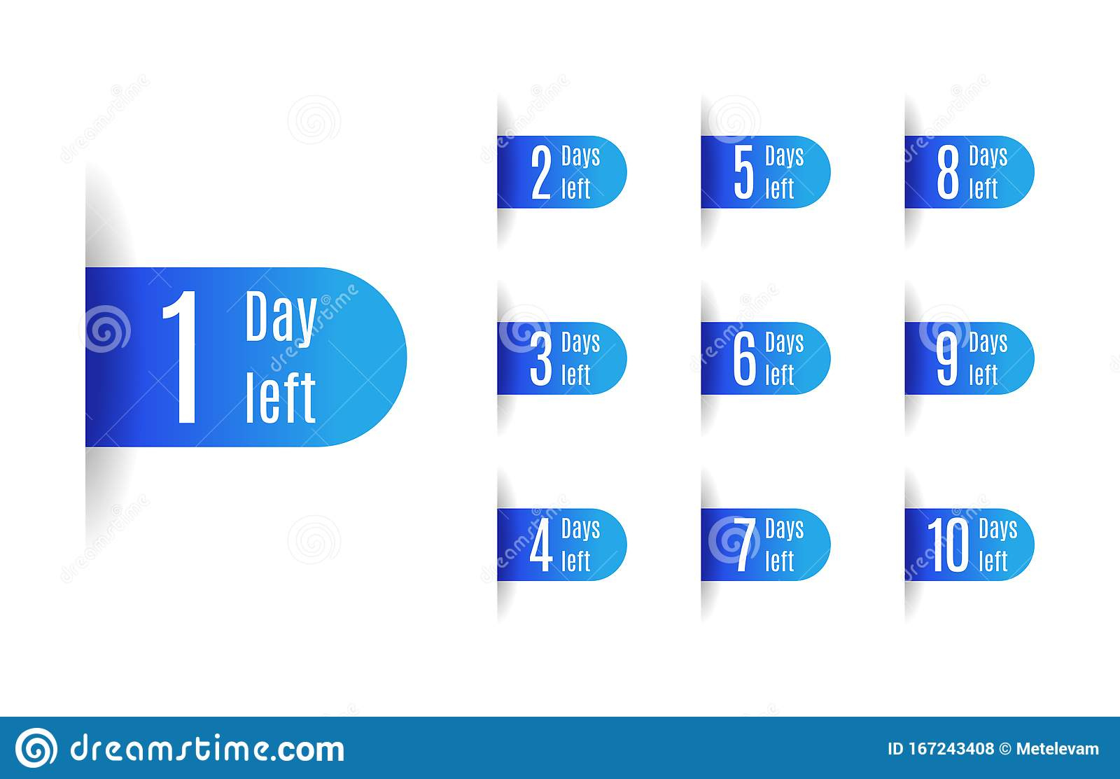 Count Time Sale. Day Countdown Badge. Number Of Days Left 14 Day Countdown Templates