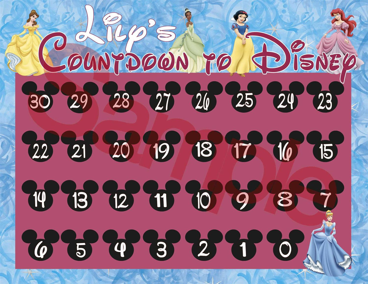 Countdown To Disney Calendar | Disney Countdown, Disney Countdown To Disney Calendar Printable