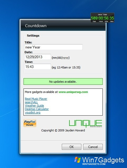 Countdown - Windows 7 Desktop Gadget Countdown Days On My Desktop Windows 10