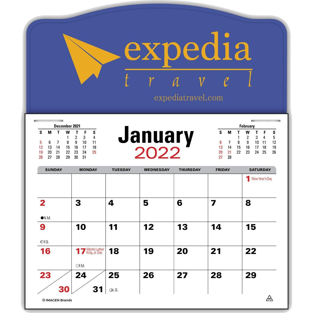 Custom Jumbo 3 Month Calendar Pads (2022) | Calendars 3 Month In View Calendars