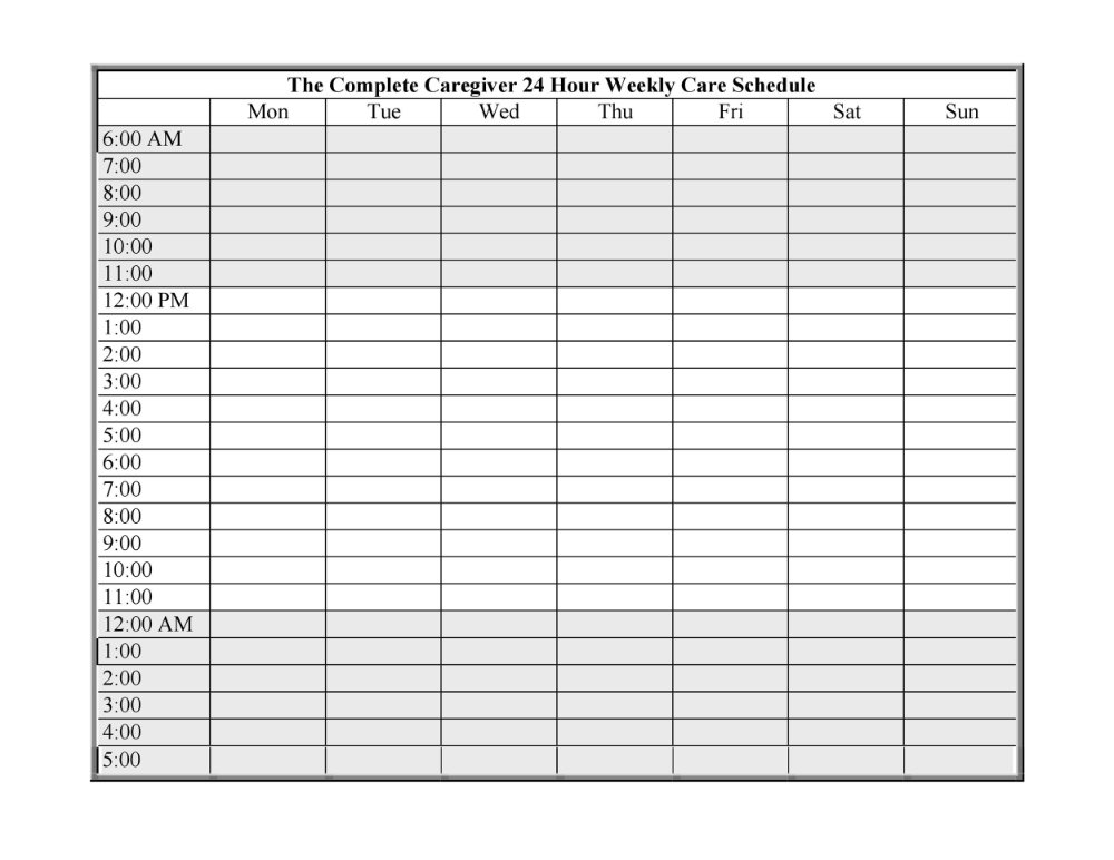 Daily Graph With 24 Hour Time Schedule - Google Search 24 Hour Template Planner