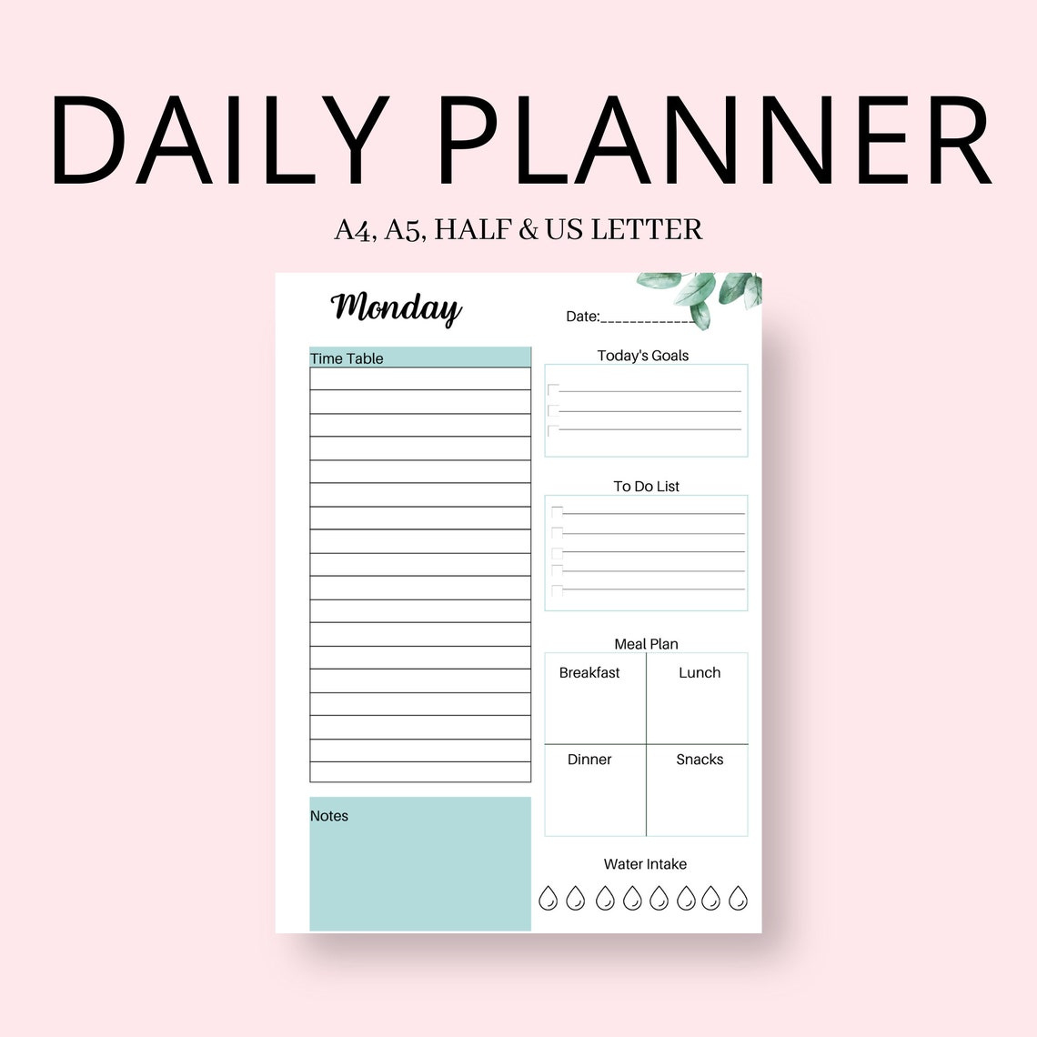 Daily Planner Printable 7 Day Planner Template Day Per Printable 7 Day Planner