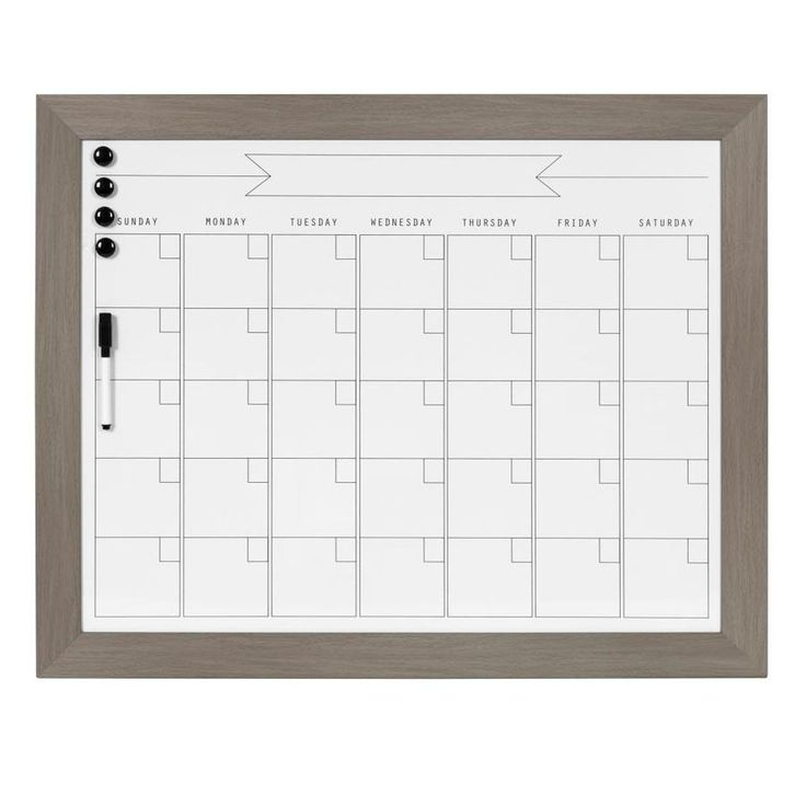 Designovation Designovation Beatrice Framed Magnetic Dry 3 Month Calendar Dry Erase Board