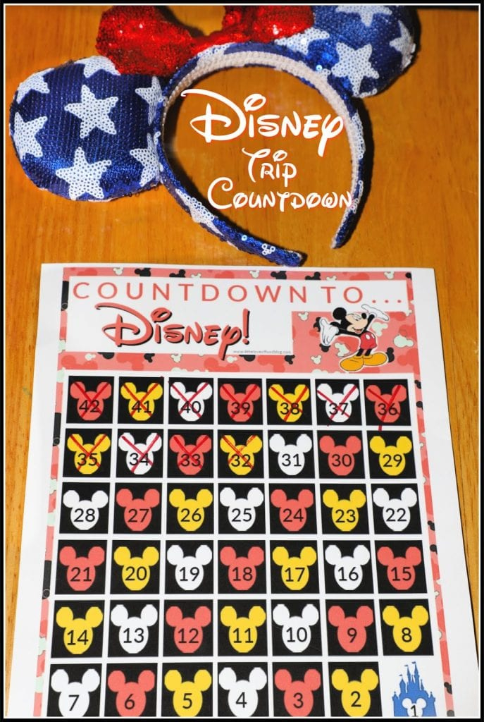Disney Trip Countdown | Free Printable - For The Love Of Food Disney Countdown Calendar Printable