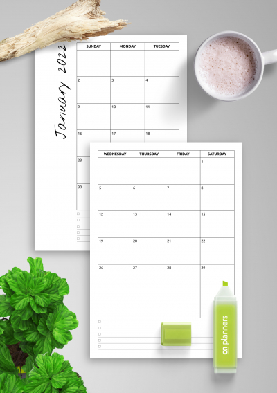 Download Printable Monthly Calendar With Notes Pdf How To Print A Monthly Calendar Powerpoint
