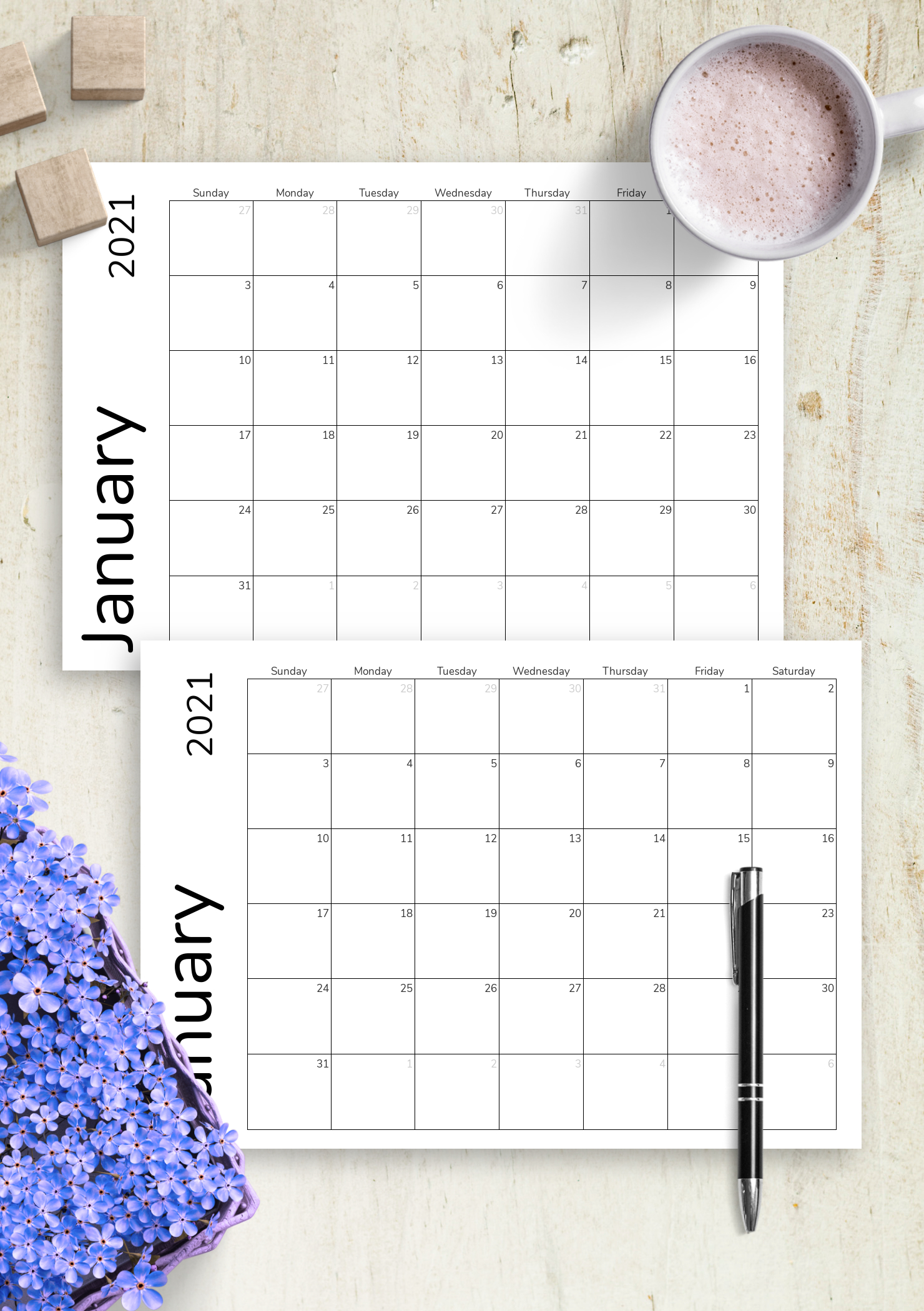 Download Printable Simple Monthly Calendar Grid Pdf Free Printable Blank Calendar Grid