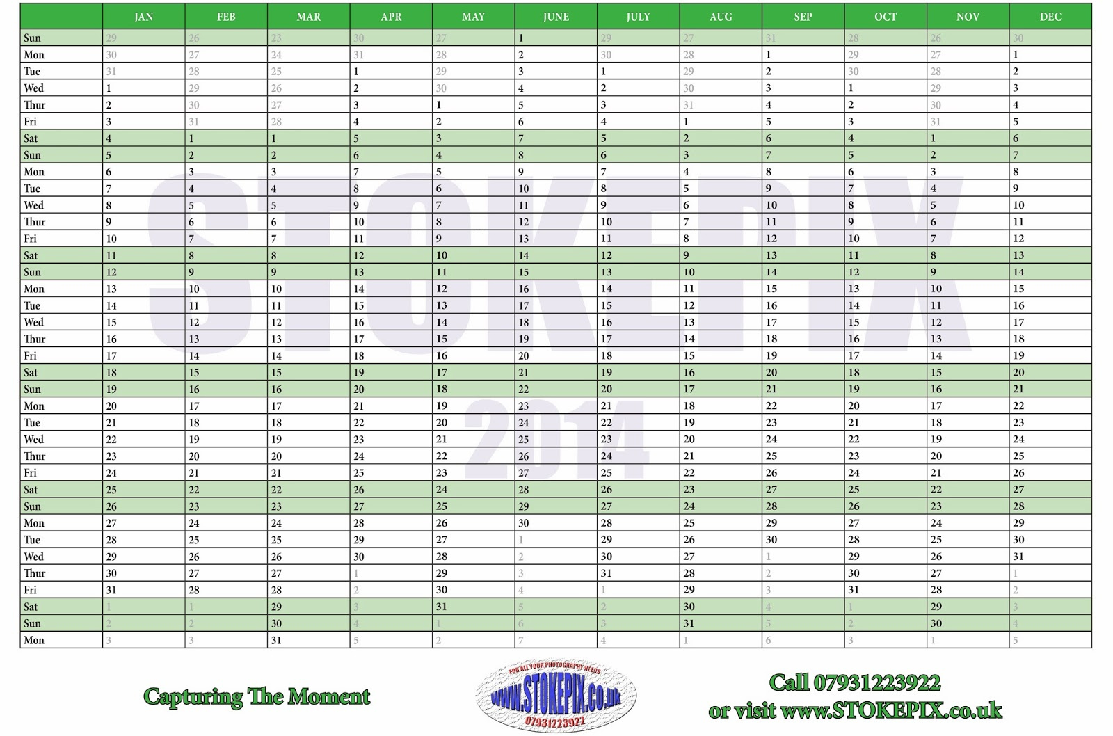 Download Template 2 Calendar 2015 United Kingdom In 6 Month Calendar View