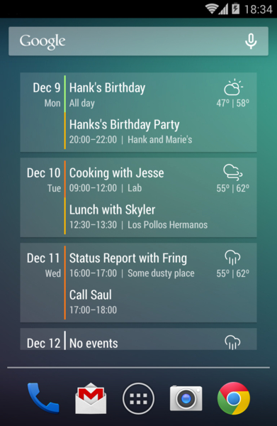 Event Flow - A Good Looking Calendar Widget For Android. Free But With Premium Features Can You Create A Countdown Feature In Google Calendar