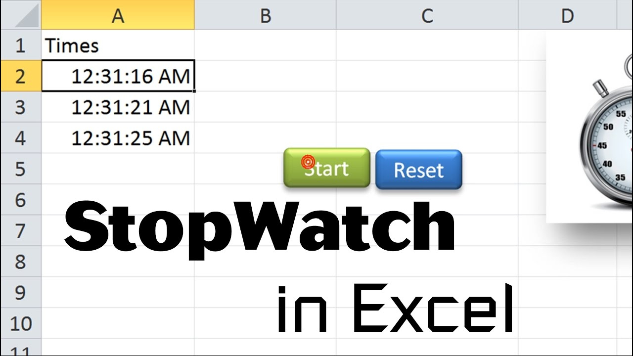 Excel Vba Tips N Tricks #18 Stopwatch In Excel - Youtube Can You Create A Countdown Feature In Google Calendar