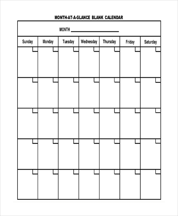 Free 6+ Sample Blank Printable Calendar Templates In Ms How To Get A 6 Month Calendar Wod