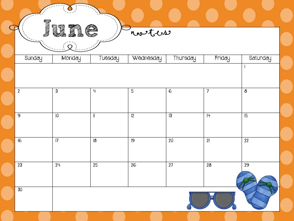 Free Blank Teacher Calendar Templates For Preschool :-Free Free Printable Calendars For Kindergarten