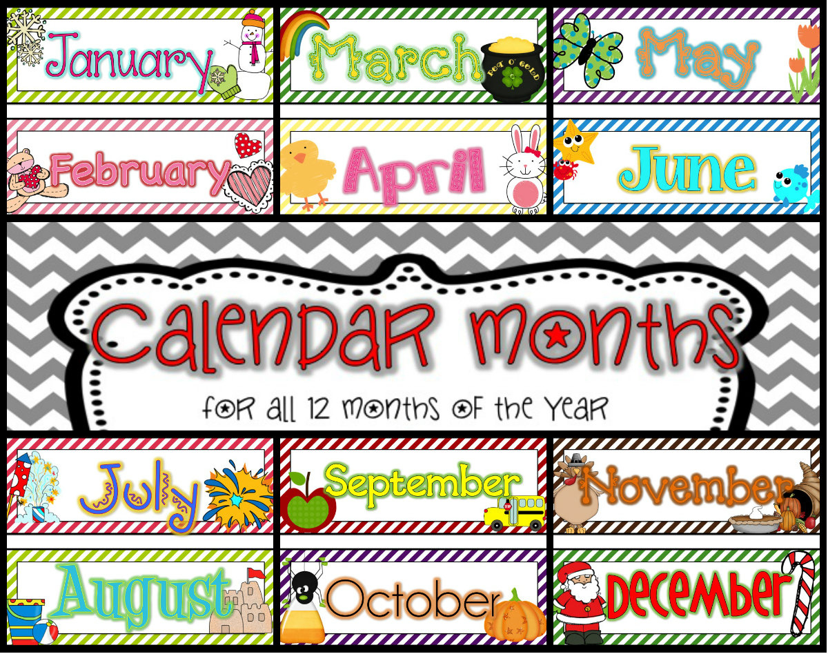 Free Calendar Headings Cliparts, Download Free Calendar Months Of The Year Calendar Printables