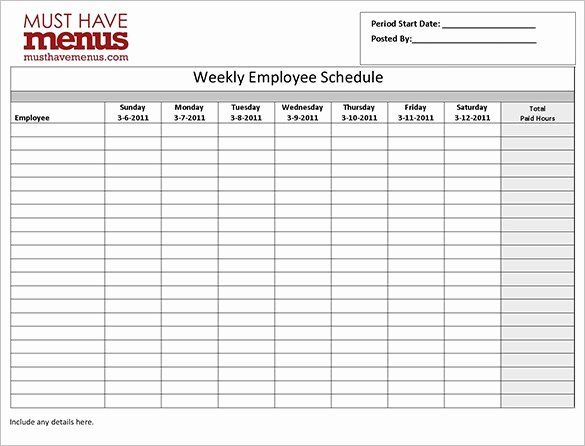 Free Monthly Employee Schedule Template Beautiful Employee Employee Monthly Schedule Template Free