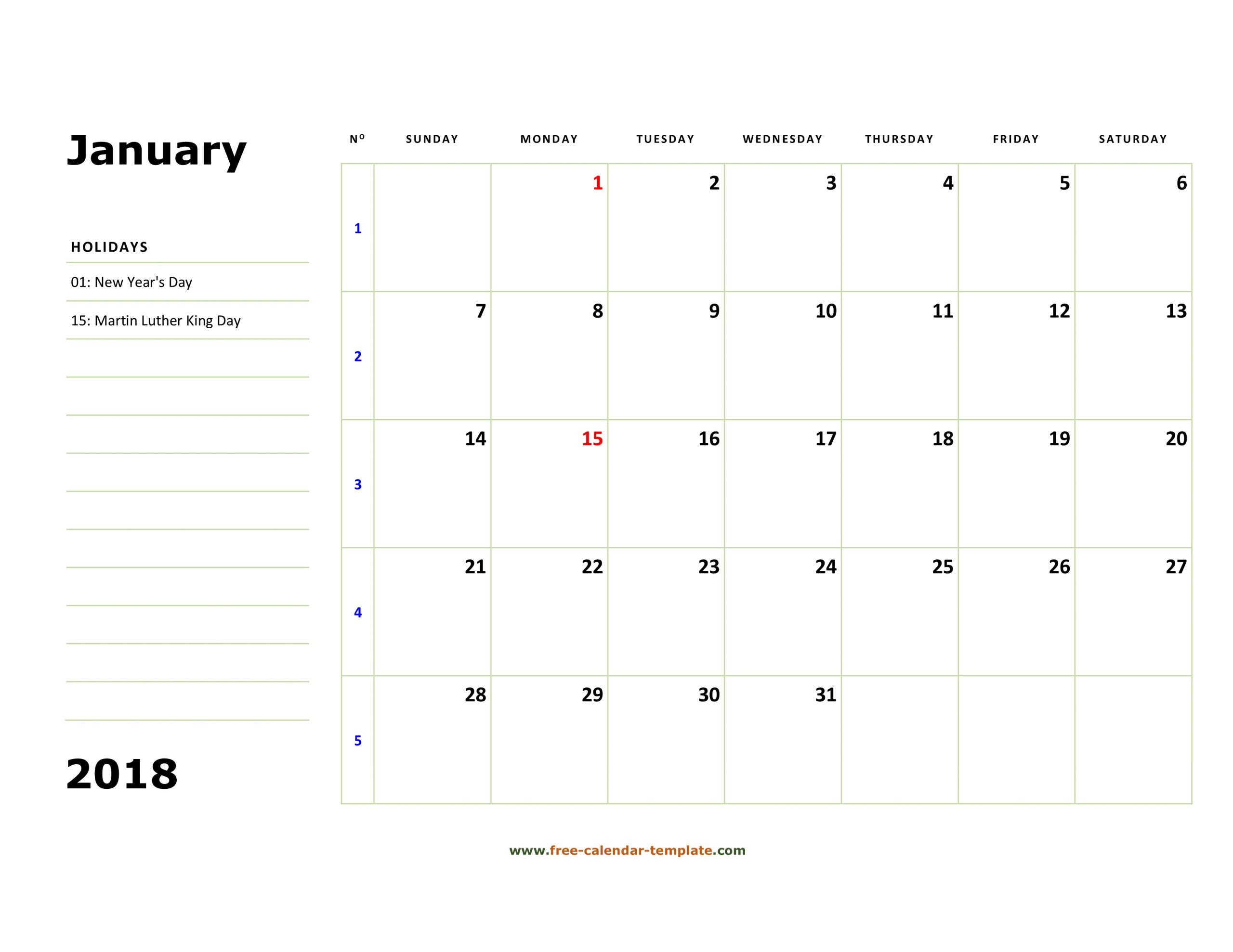 Free Printable Calendar Large Boxes | Calendar Printables Calendar Template With Large Boxes