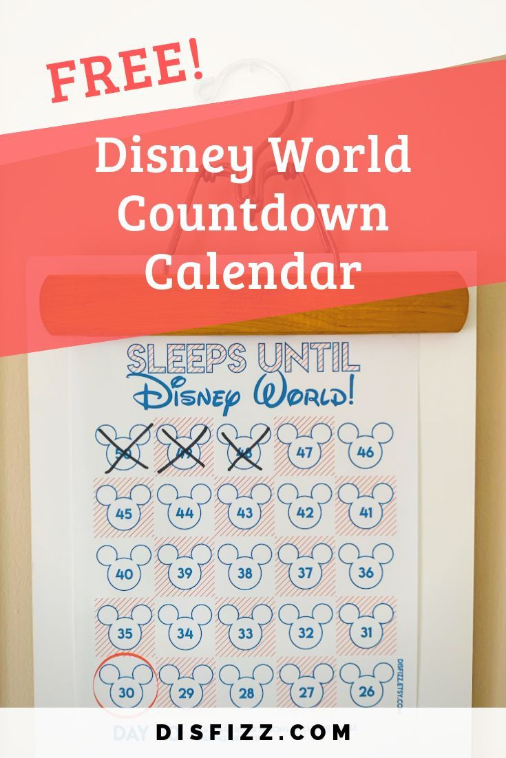 Free Printable Disney World Countdown Calendar | Disney Printable Countdown To Disneyuntdown Calendar Printable