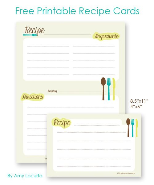 Free Printable Recipe Cards | Recipe Cards Printable Free Printable Calendar For 3 Ring Notebook